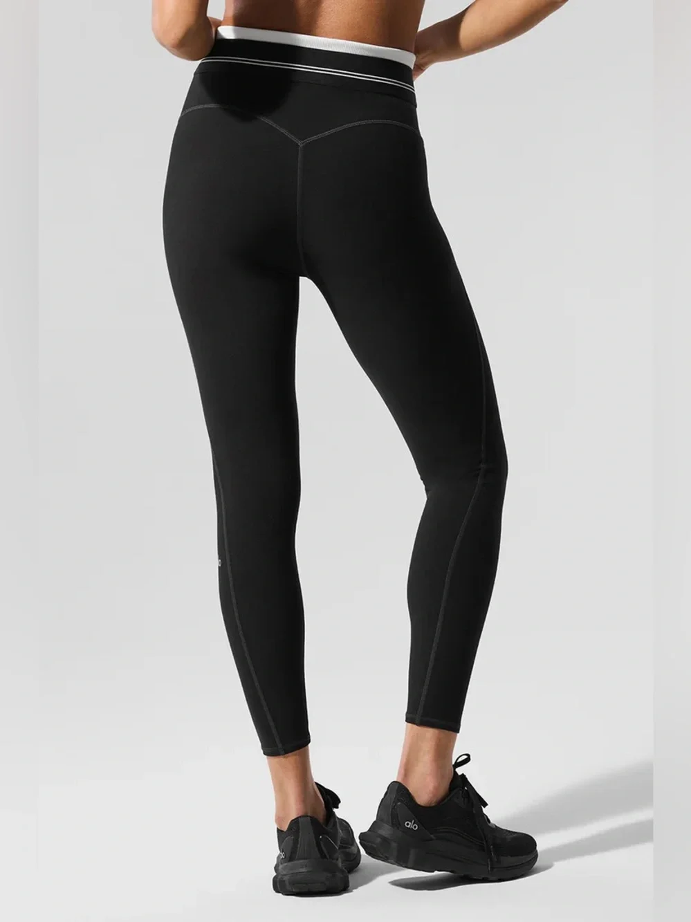 ALO “Better Together” Black & White High-Rise Leggings